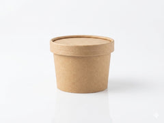 Contenedor Kraft 8 oz con tapa cartón