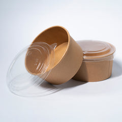 Bowl Kraft 1000ml con Tapa PP