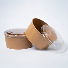 Bowl Kraft 1500ml con Tapa PP