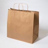 Bolsa Kraft con Manija Trenzada Grande #65