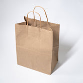 Bolsa Kraft con Manija Trenzada Pequeña