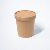 Contenedor Kraft 16 oz con tapa carton
