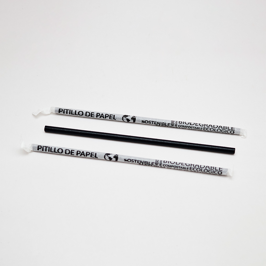 Pitillo de Papel Maderable Recto 8x197mm