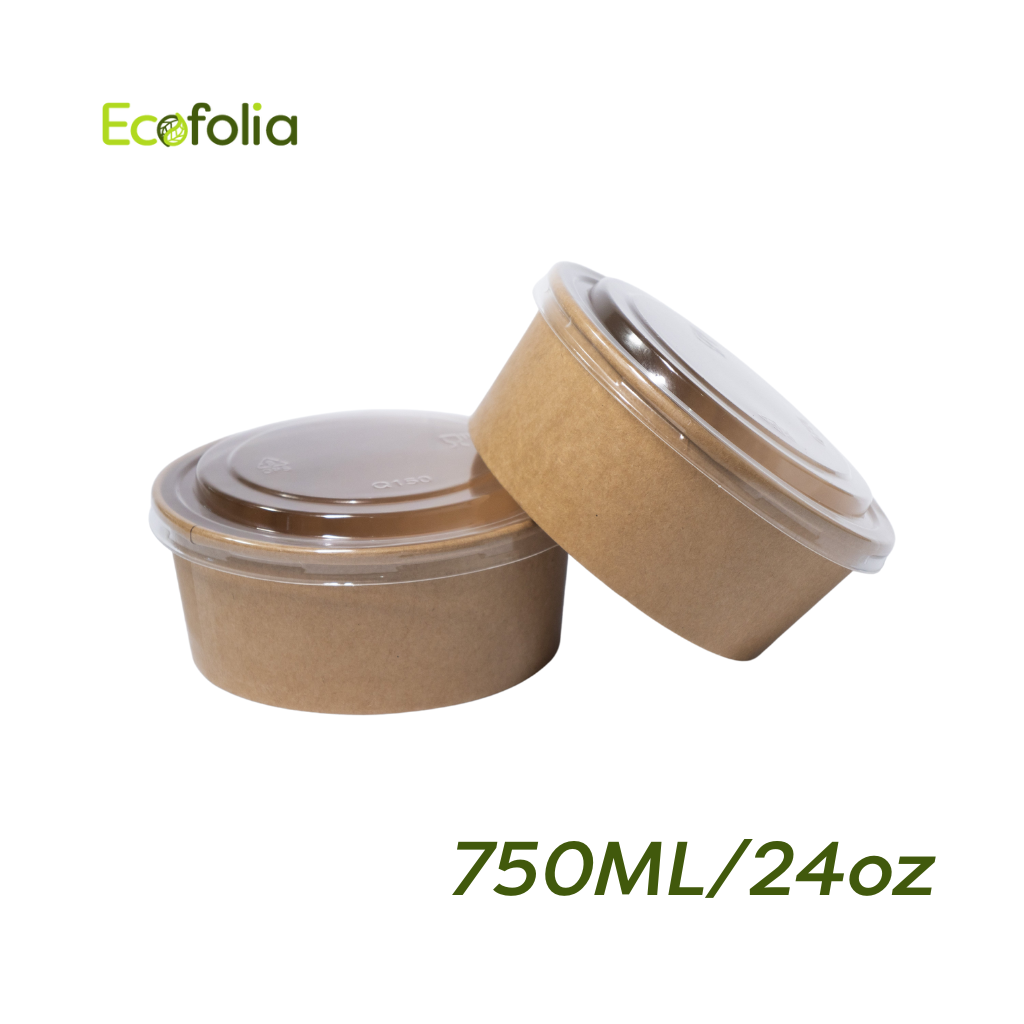 BOWL KRAFT 750ml CON TAPA
