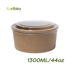 BOWL KRAFT 1300ml CON TAPA 44oz