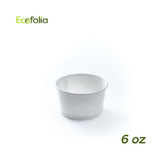 Contenedor 6oz Blanco en carton Polyboard