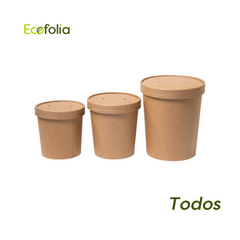 Contenedor Kraft 12 oz con tapa carton