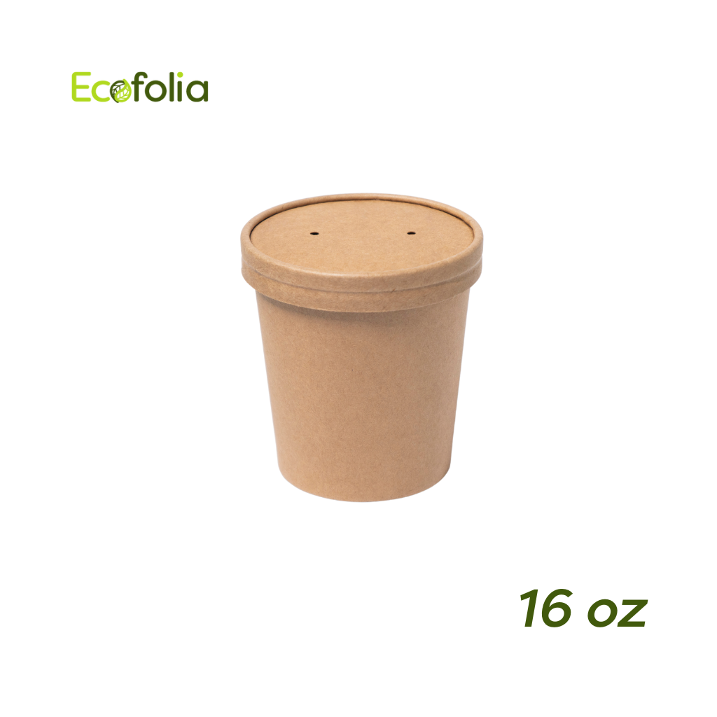 CONTENEDOR KRAFT 16OZ/TAPA