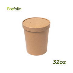 CONTENEDOR KRAFT 32OZ/TAPA