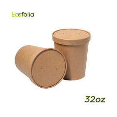 CONTENEDOR KRAFT 32OZ/TAPA