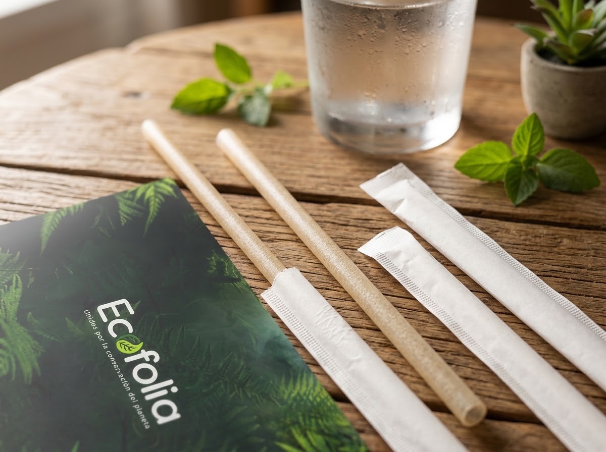 Pitillo Ecológicos de Almidón de Maíz (PLA) - 100% Compostables