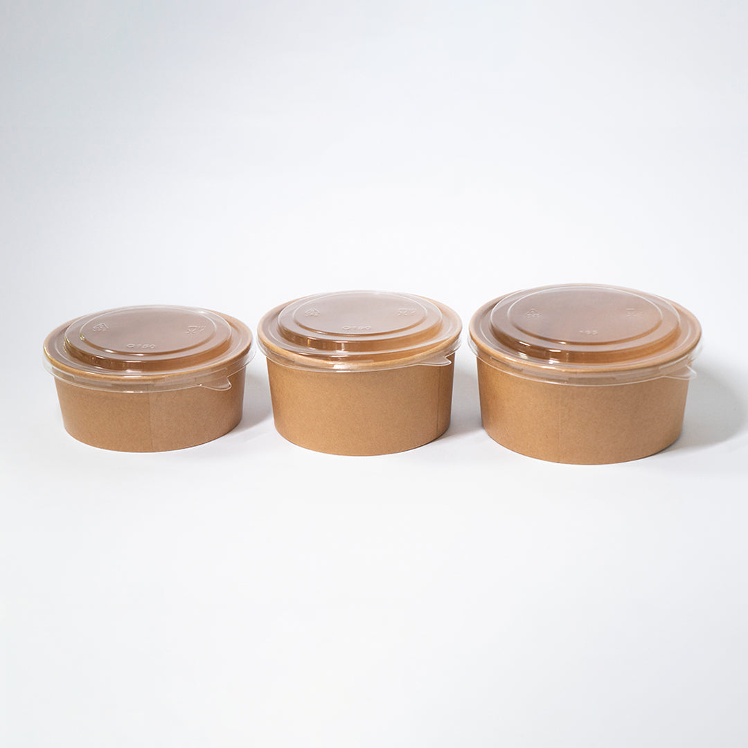 Bowl Kraft 1500ml con Tapa PP