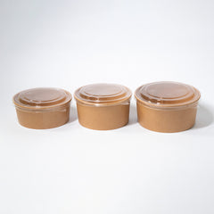 Bowl Kraft 1500ml con Tapa PP