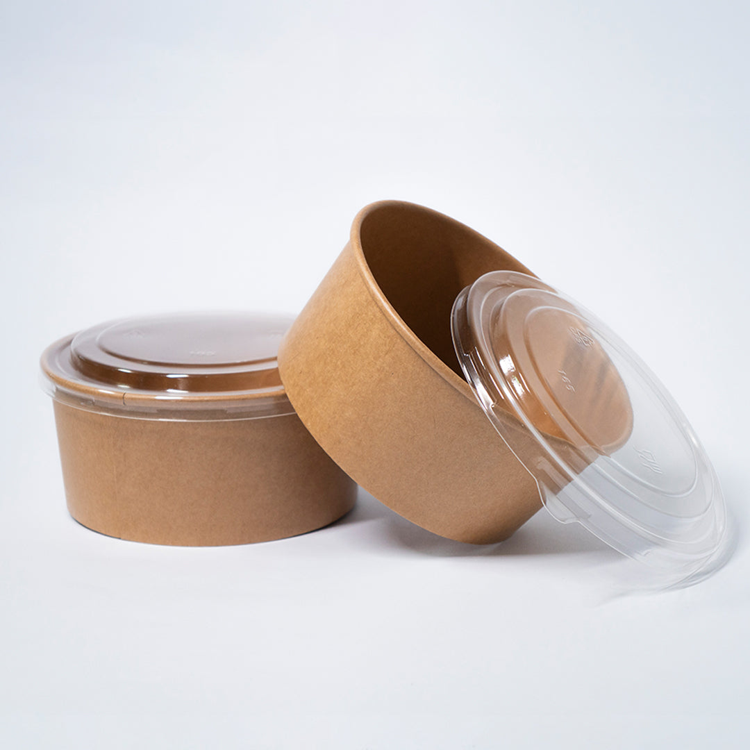 Bowl Kraft 1500ml con Tapa PP