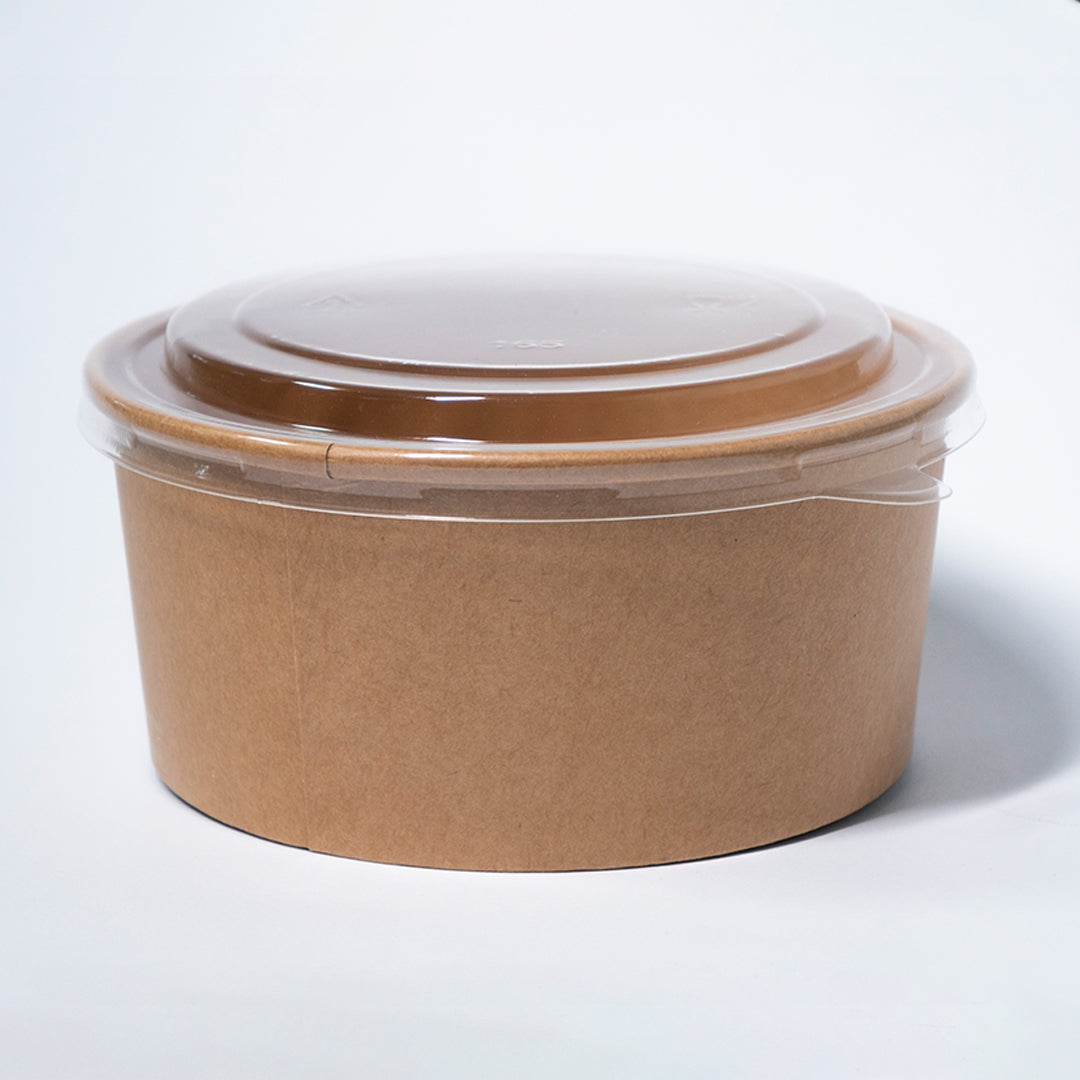 Bowl Kraft 1500ml con Tapa PP