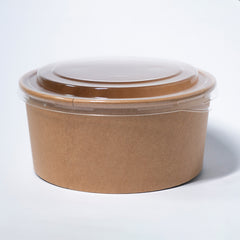 Bowl Kraft 1500ml con Tapa PP