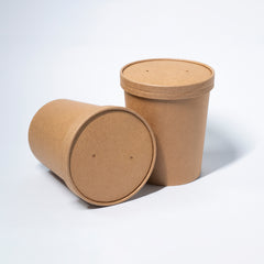 Contenedor Kraft 32 oz con tapa carton