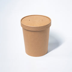Contenedor Kraft 32 oz con tapa carton