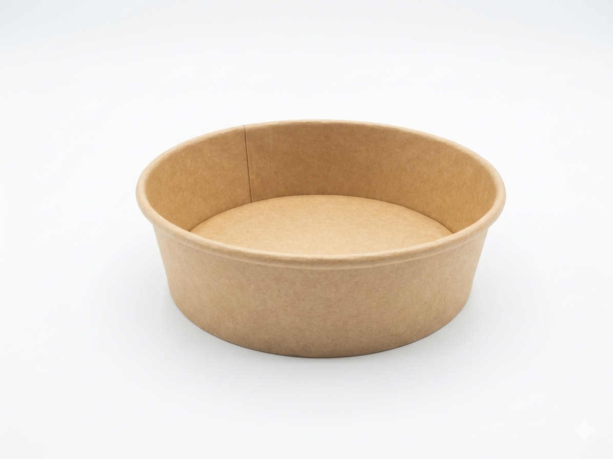 Bowl Kraft 500ml con tapa PP