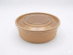 Bowl Kraft 500ml con tapa PP
