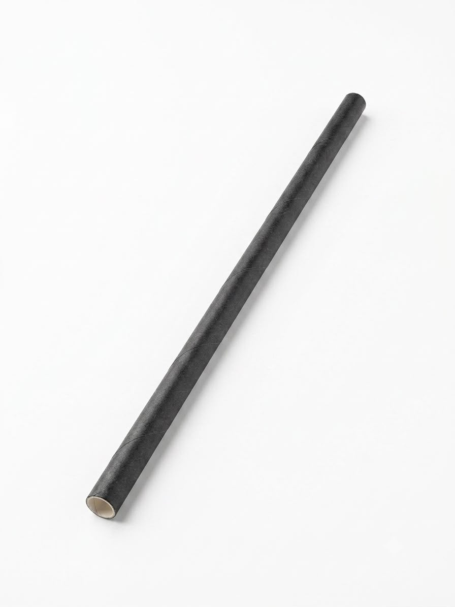 Pitillo de Papel Recto 8x197mm - Negro