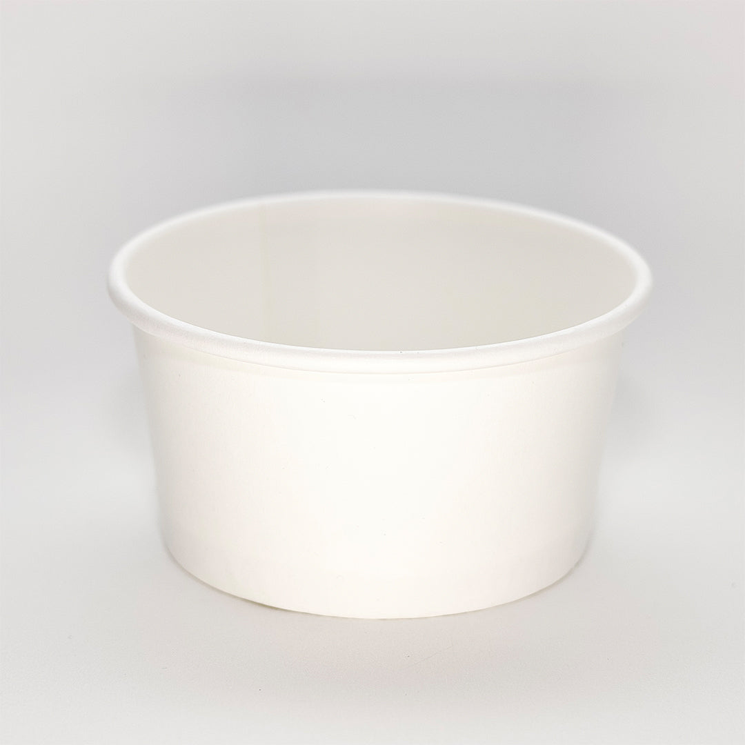 Contenedor 6oz Blanco en carton Polyboard