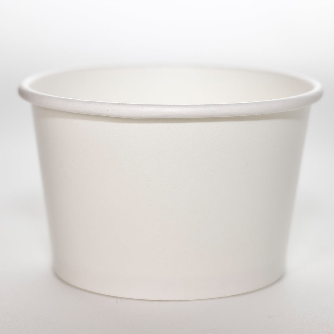 Contenedor 8oz Blanco en carton Polyboard