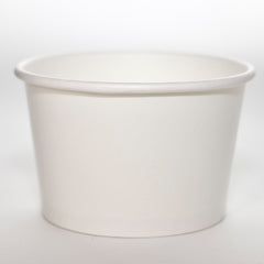 Contenedor 8oz Blanco en carton Polyboard